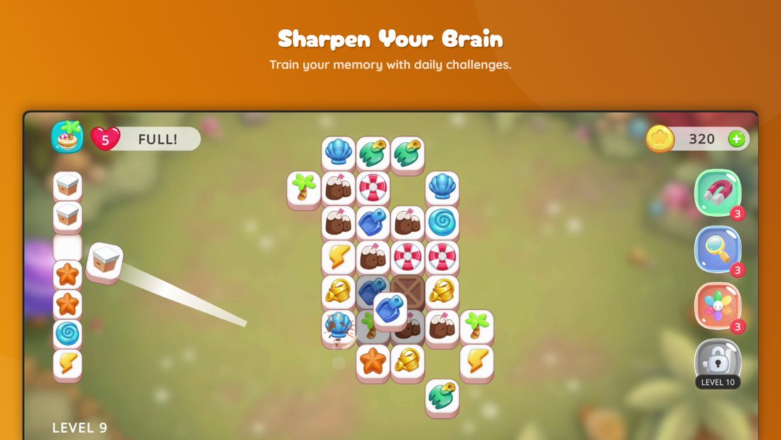 A puzzle board for a daily memory challenge.